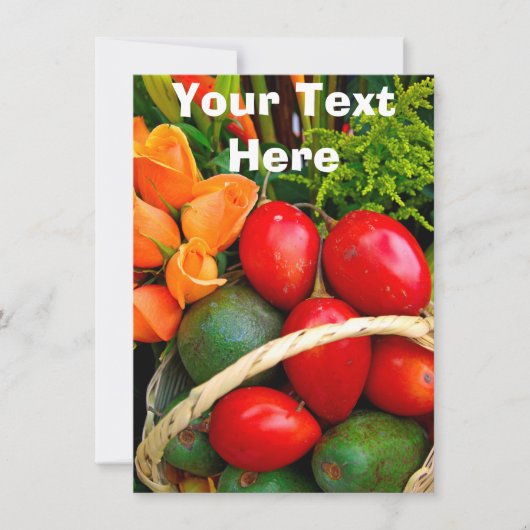 Carte de fruits tropicaux personnalisable (Devant)