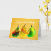 Carte de fruits vert à l'eau poire (Fleur jaune)