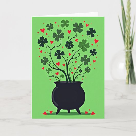 Carte de Fun Chaudron Amour Chanceux (Devant)