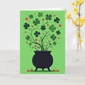 Carte de Fun Chaudron Amour Chanceux (Fleur jaune)