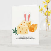 Carte de Fun de Printemps Animaux Fromage (Fleur jaune)