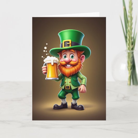 Carte de Fun Irlandaise Leprechaun (Devant)