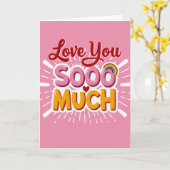 Carte de Fun « Je t'aime tellement » (Fleur jaune)