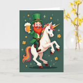 Carte de Fun Licorne Arc-en-ciel (Fleur jaune)