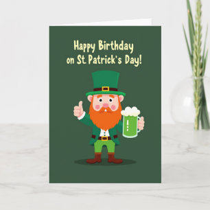 Carte de fun pour l'anniversaire de la Saint-Patri