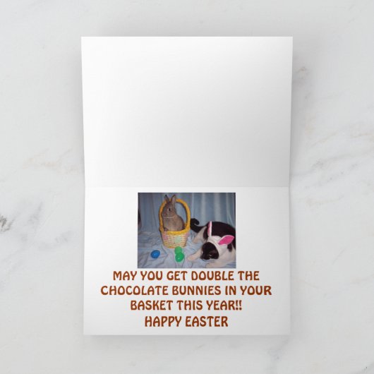 CARTE DE FUNNY EASTER (Intérieur)