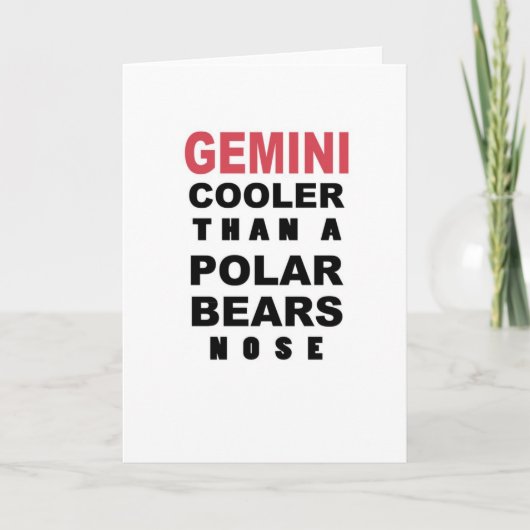 Carte de Funny Gemini (Devant)