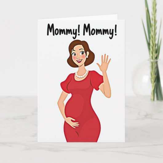 Carte de future maman joyeuse (Devant)