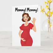 Carte de future maman joyeuse (Fleur jaune)