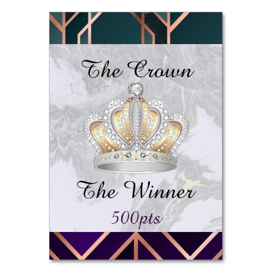 Carte de gagnant de la Couronne (Dos)