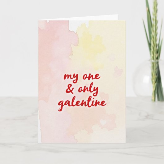 Carte de Galentine unique (Devant)