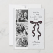 Carte de Galentines avec nœud papillon tendance 3  (Devant)