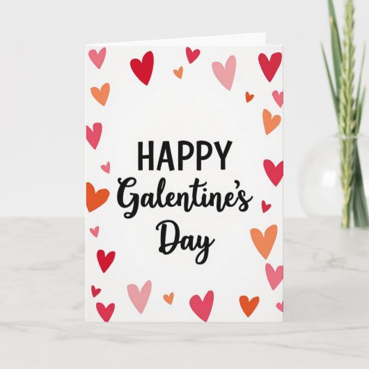 Carte de Galentines Day Rouge Joyeuse (Devant)