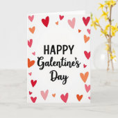 Carte de Galentines Day Rouge Joyeuse (Fleur jaune)