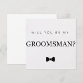 Carte de garçon d'honneur (Devant / Derrière)