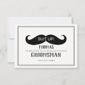 Carte de Garçon d'Honneur - Moustache (Devant)