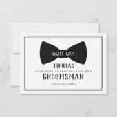 Carte de garçon d'honneur 'Tenue de soirée' - Tenu (Devant)