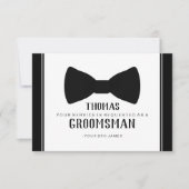 Carte de Garçon d'Honneur - Tux Black Tie (Devant)