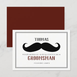 Carte de garçon d'honneur - Votre Stache Wine