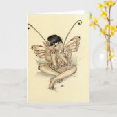 Carte de garçon fée lapin (Fleur jaune)