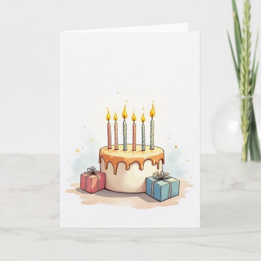 Carte de gâteau à égouttement festif (Devant)