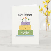 Carte de gâteau à étages doux (Fleur jaune)