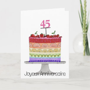 Carte de gâteau aux couleurs arc-en-ciel