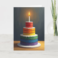 Carte de gâteau coloré joyeux
