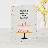 Carte de gâteau d'anniversaire (Fleur jaune)