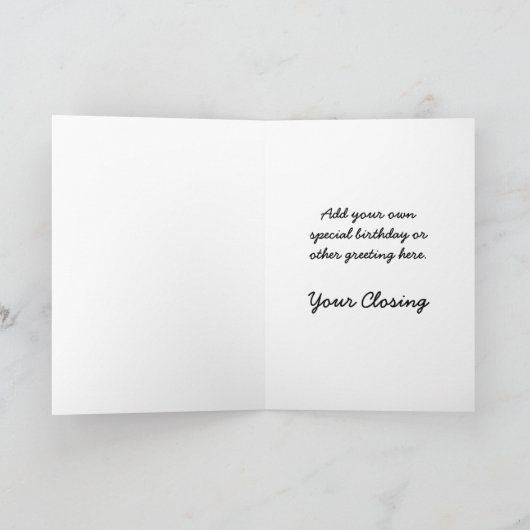 Carte de gâteau d'anniversaire (Intérieur)