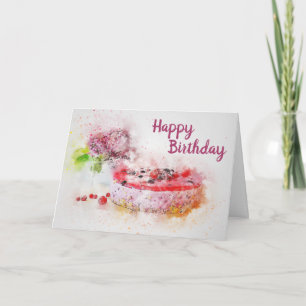 Carte de gâteau d'anniversaire
