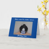 Carte de gâteau d'anniversaire de gorille drôle (Fleur jaune)