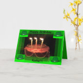 Carte de gâteau d'anniversaire de la Saint-Patrick (Fleur jaune)