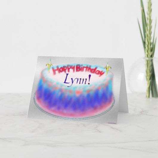 Carte de gâteau d'anniversaire de Lynn (Devant)