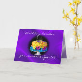 Carte de gâteau d'anniversaire de marguerite - per (Fleur jaune)