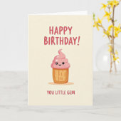Carte de gâteau d'anniversaire doux (Fleur jaune)