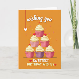Carte de gâteau d'anniversaire empilé