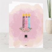CARTE DE GATEAU D'ANNIVERSAIRE ET BOUGIES (Dos)