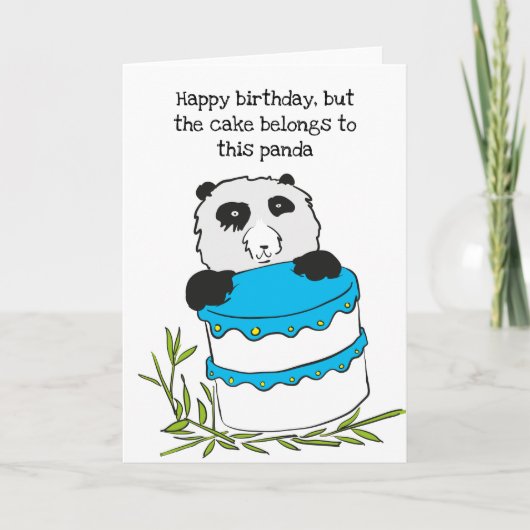 Carte de gâteau d'anniversaire Panda (Devant)