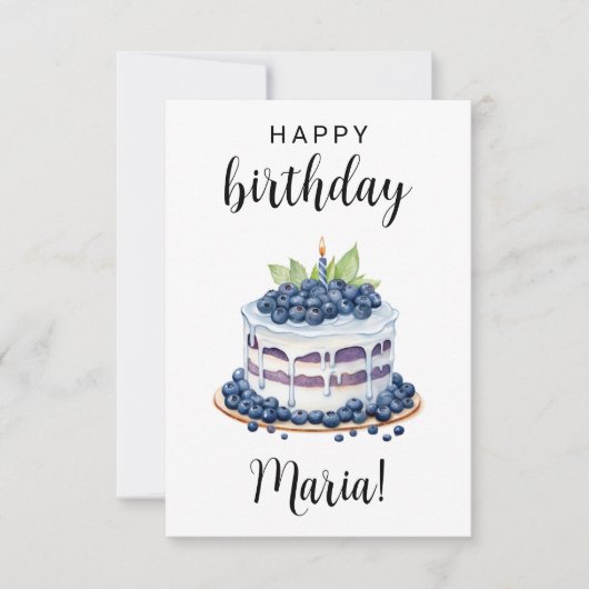 Carte de gâteau d'anniversaire personnalisée 1s An (Devant)