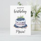 Carte de gâteau d'anniversaire personnalisée 1s An (Debout devant)