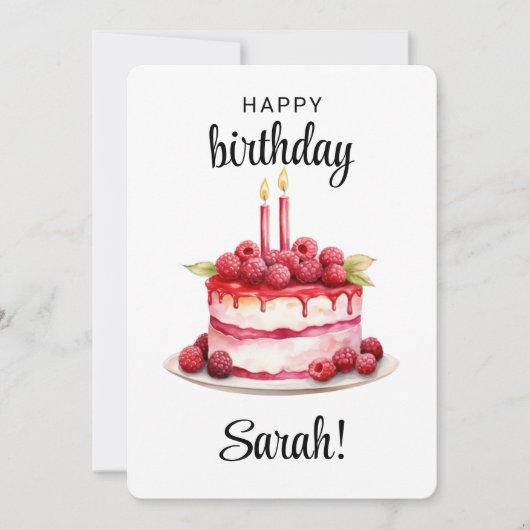 Carte de gâteau d'anniversaire personnalisée 2 ans (Devant)