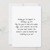 Carte de gâteau d'anniversaire personnalisée pour  (Dos)