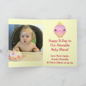 Carte de gâteau d'anniversaire personnalisée pour  (Intérieur)