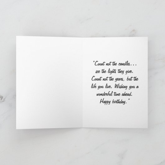 Carte de gâteau d'anniversaire princesse colorée (Intérieur)