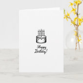 Carte de gâteau de bois nostalgique (Fleur jaune)