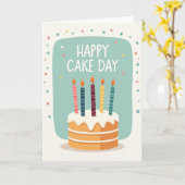 Carte de gâteau de célébration (Fleur jaune)