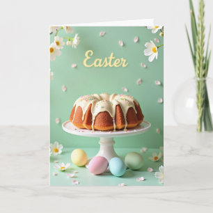 Carte de gâteau de célébration du doux printemps