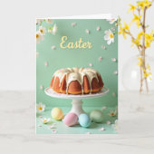 Carte de gâteau de célébration du doux printemps (Fleur jaune)