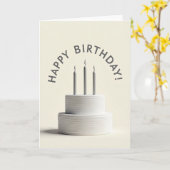 Carte de gâteau de célébration élégant (Fleur jaune)